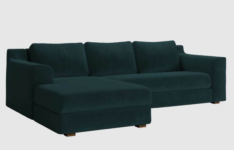 The Elevate Sectional in Recycled Velvet